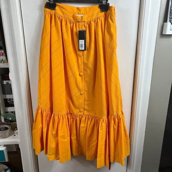 Sachin & Babi Reece Skirt in Mango orange colorful vibrant full skirt size 10 - Picture 5 of 12